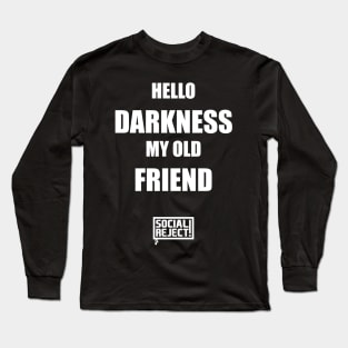 Hello Darkness (White) Long Sleeve T-Shirt